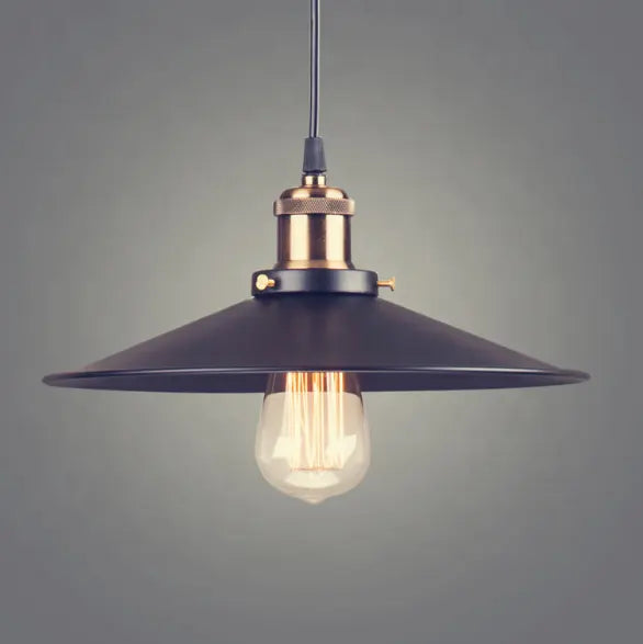 Industrial Pendant Light Antique Bronze Black WITH free E27 filament light