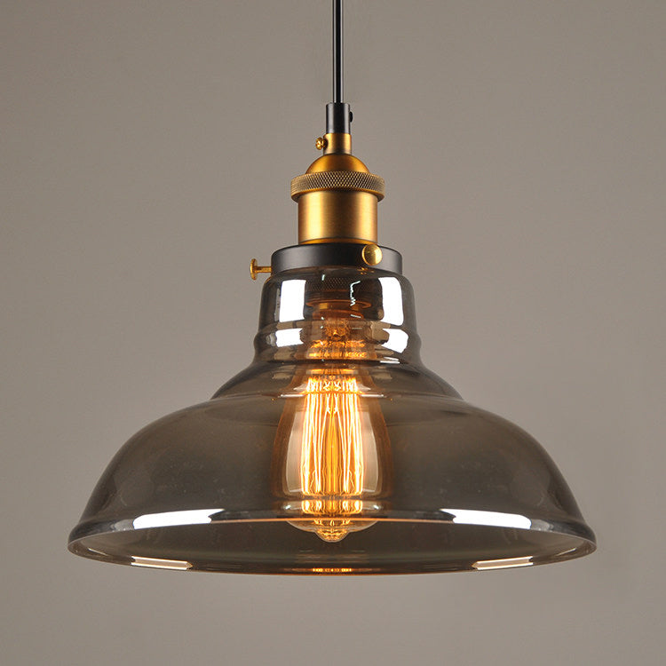 Smoky Grey Glass Pendant Lights