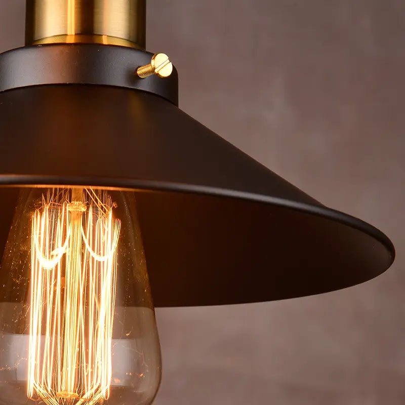 Industrial Pendant Light Antique Bronze Black WITH free E27 filament light