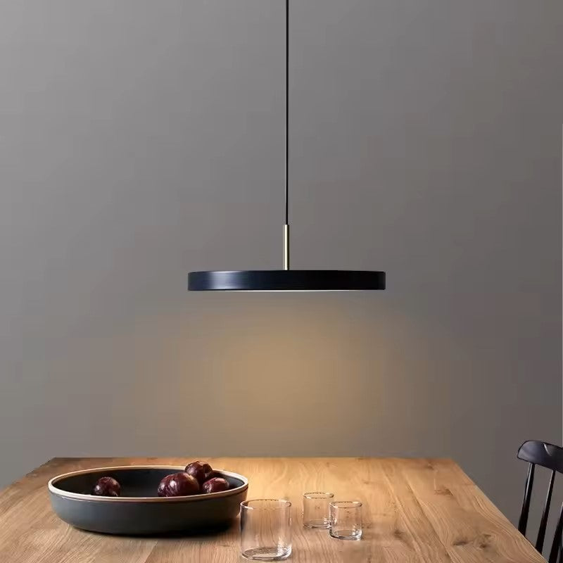 Moon 2 Meter Adjustable LED Pendant Light 18W 230mm Black