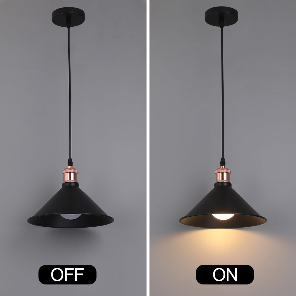 Industrial Pendant Light Antique Bronze Black WITH free E27 filament light