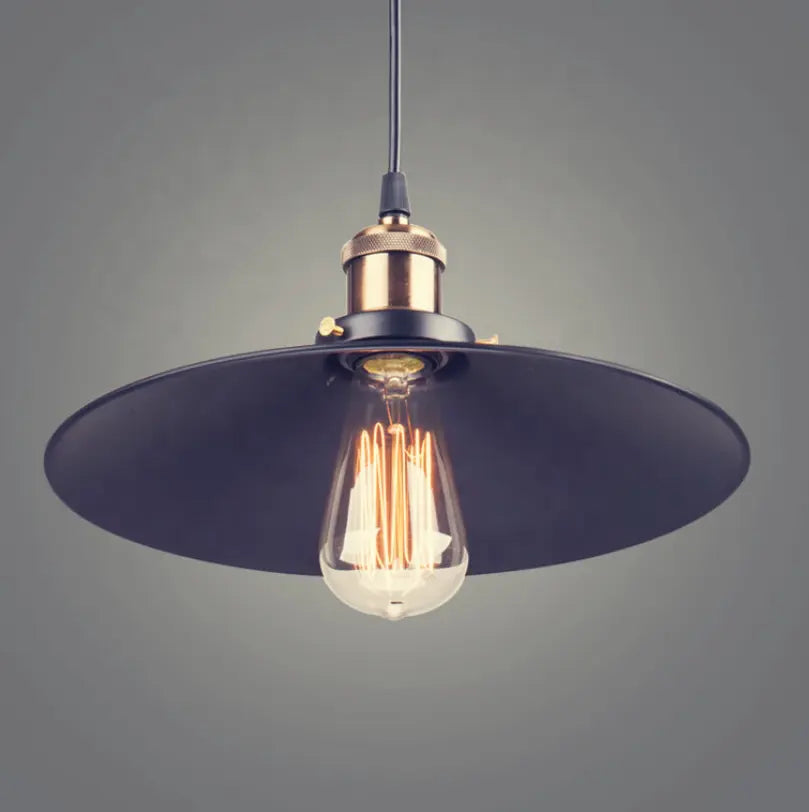 Industrial Pendant Light Antique Bronze Black WITH free E27 filament light