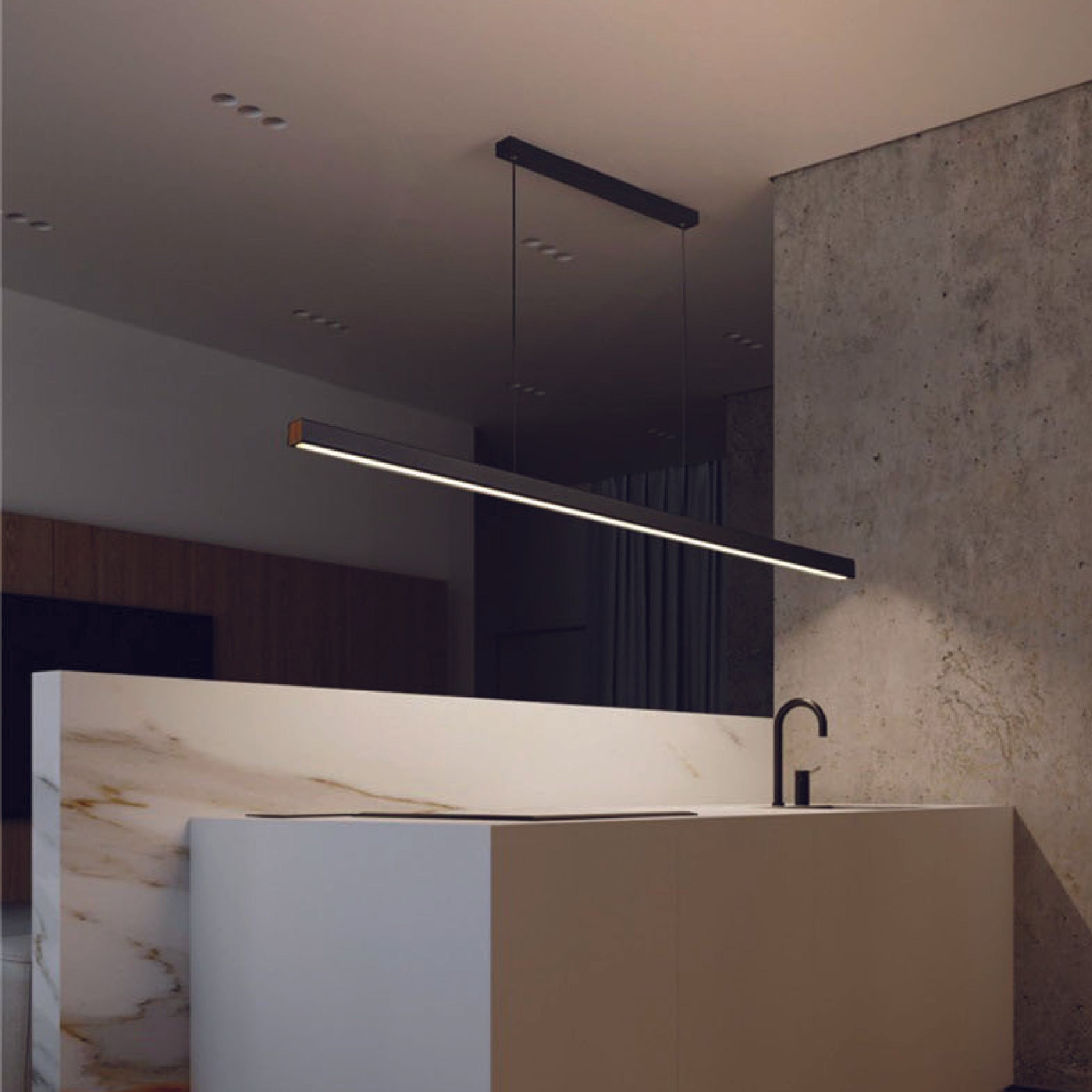 LED Modern Slimline Kitchen Dinning Linear Pendant Light