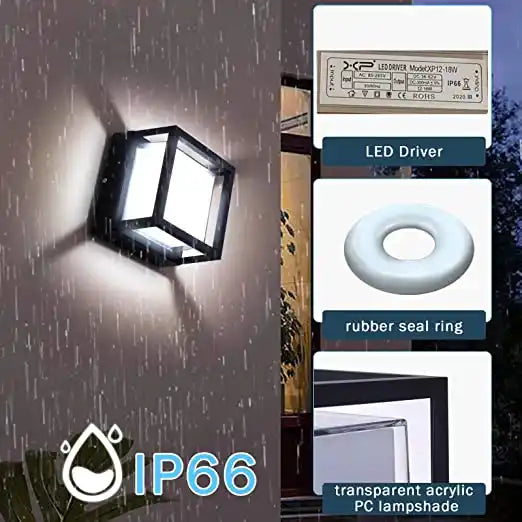 Exterior Hamptons Style LED Wall Light IP65 Spark Lighting