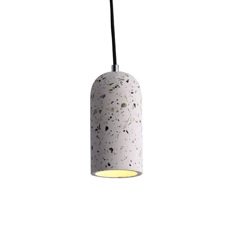 WHITE Concrete Marble Texture Pendant Light WHITE