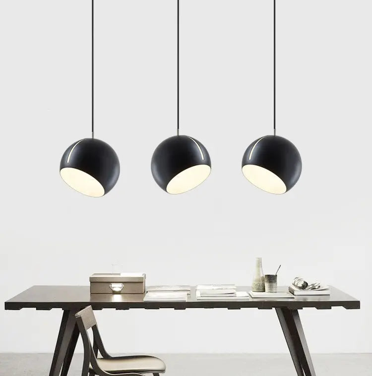 Adjustable angle ball shape pendant light