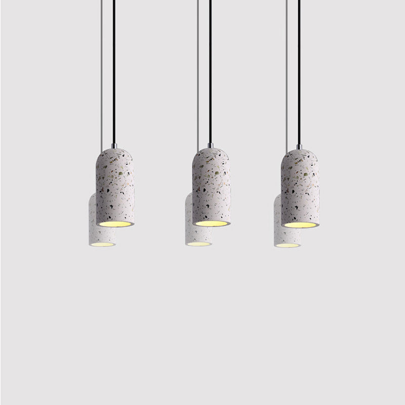 WHITE Concrete Marble Texture Pendant Light WHITE