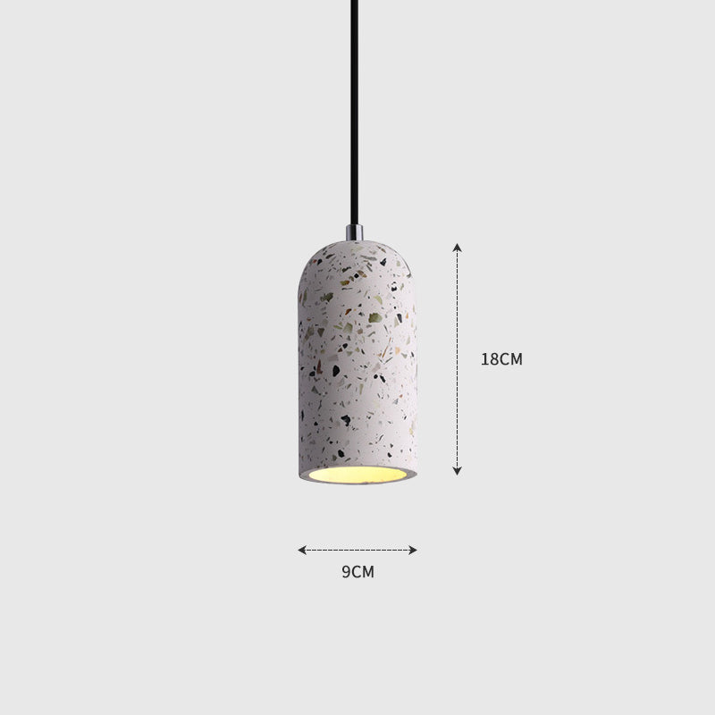 WHITE Concrete Marble Texture Pendant Light WHITE