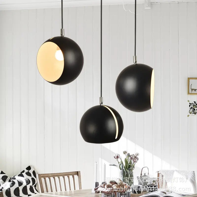 Adjustable angle ball shape pendant light