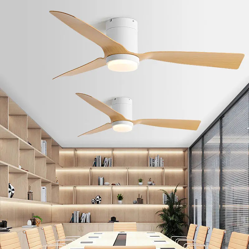 Cove Close to Ceiling Flush Mount ABS DC Motor Ceiling Fan 6 Speed Remote and LED Light