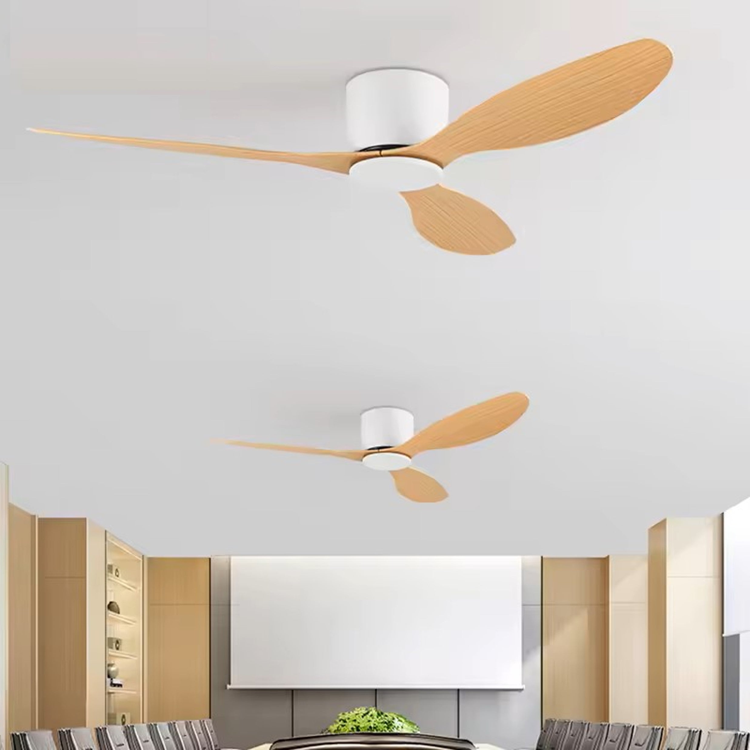 Flush Close to Ceiling Mount ABS DC Motor Ceiling Fan