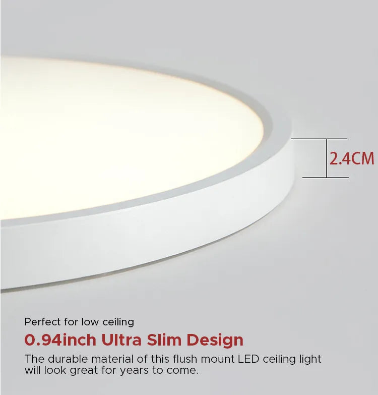 Ultra-thin Tri-colour Flush Round Ceiling LED Light SAA