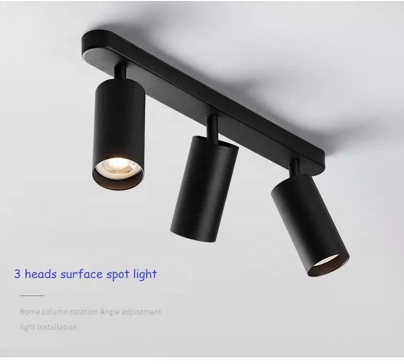 2 or 3 Heads Aluminium Adjustable Bar Spot Light Ceiling Mount with LED light