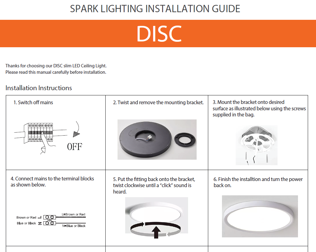 Installing flush deals mount led lights